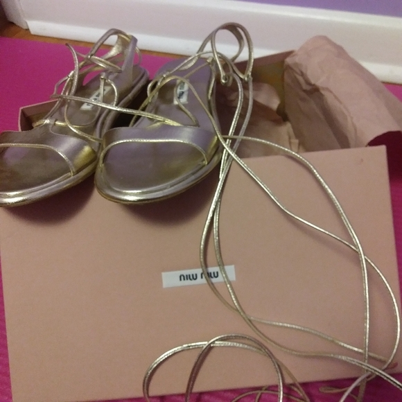 *HOST PICK* Miu Miu Lace-Up Gladiator Sandals, 5 - Picture 3 of 8